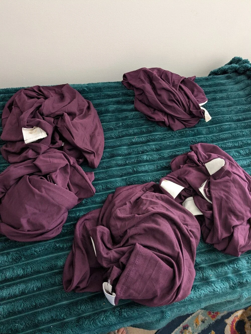 5 Used Once Stretch Chair Slipcovers - Eggplant Color